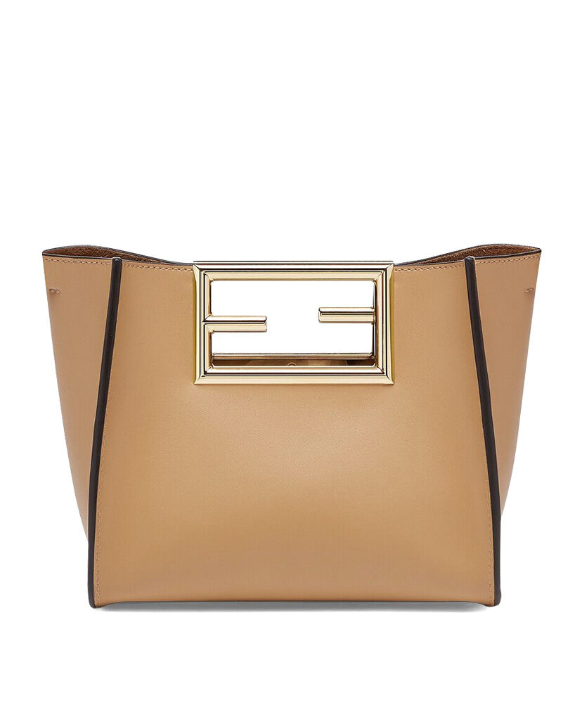 Fendi Triangle Mini Handbag 8BS053 Apricot